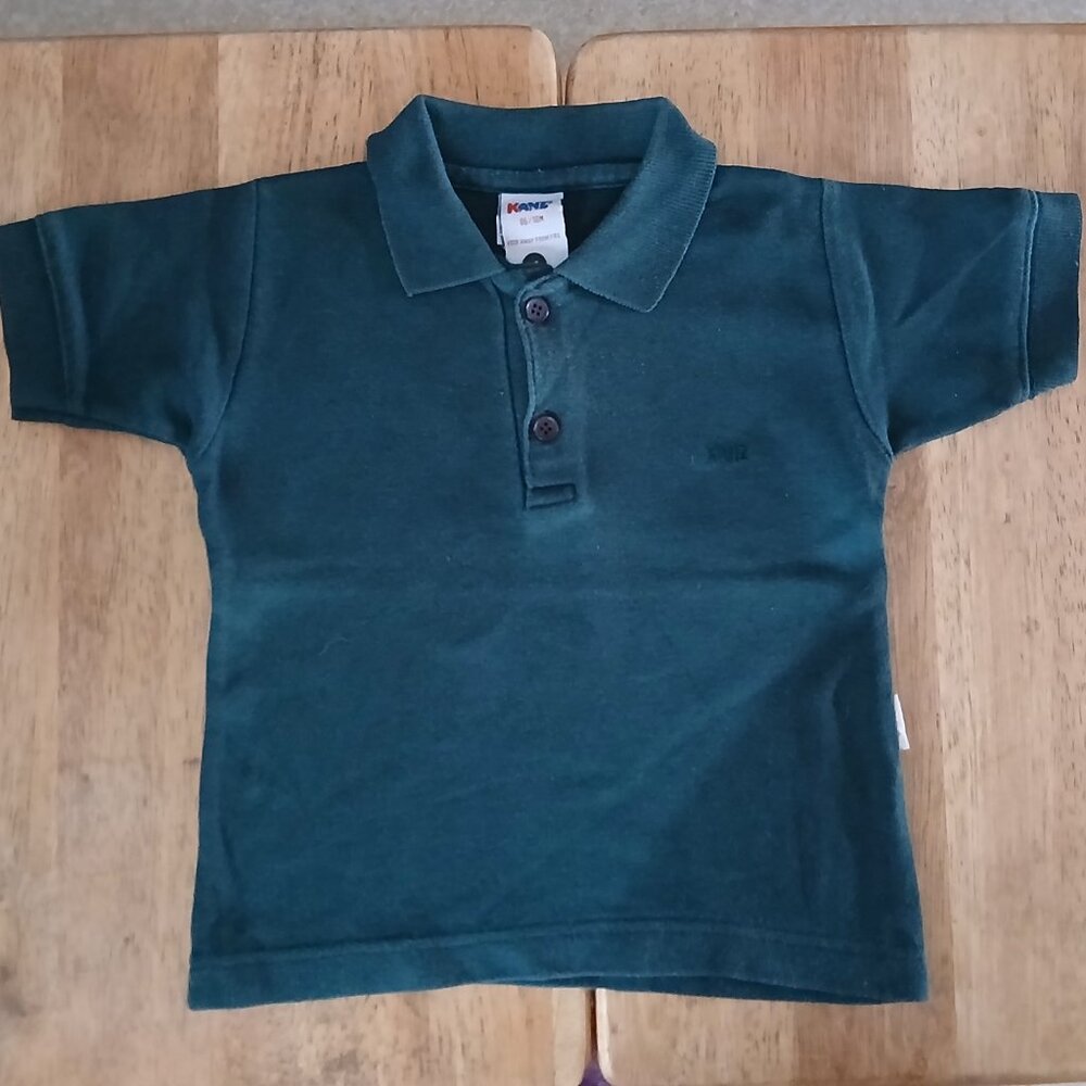 KANZ dk. green polo shirt sz18 mos. boys